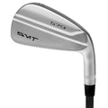 SMT 579 satin iron clubhead viewed from behind, with a brushed satin cavity back carrying SMT and 579 lettering