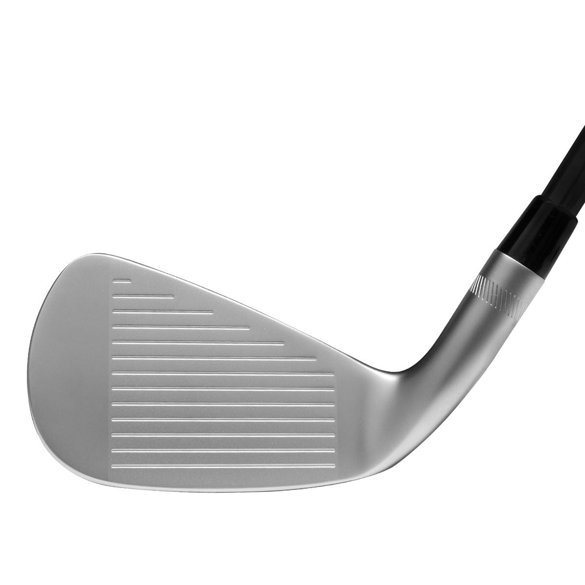 SMT 579 satin iron clubhead shown face-on at address, with a satin finish and a grooved hitting face