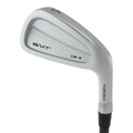 SMT CB-3 forged iron clubhead viewed from behind, with a chrome cavity back carrying SMT and CB-3 Forged lettering