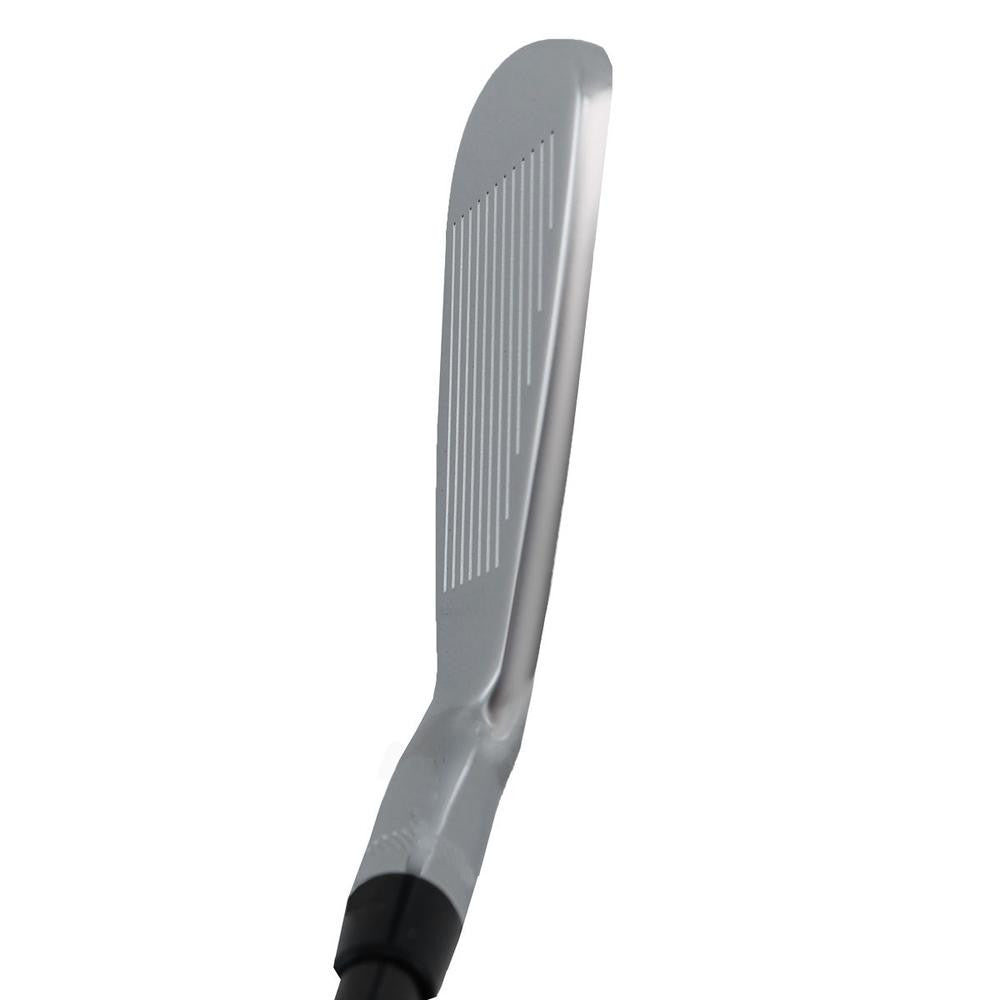 SMT CB-3 forged iron clubhead viewed from above at address, showing a chrome topline