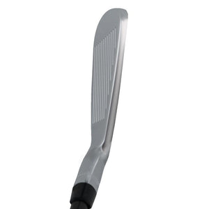 SMT CB-3 forged iron clubhead viewed from above at address, showing a chrome topline