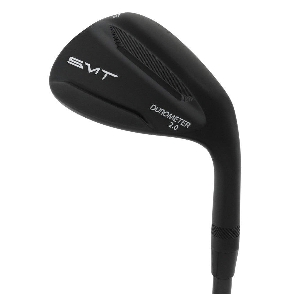 SMT Durometer 2.0 wedge head in Tour Black PVD, back view, showing the blade back with the SMT badge and cavity milling.