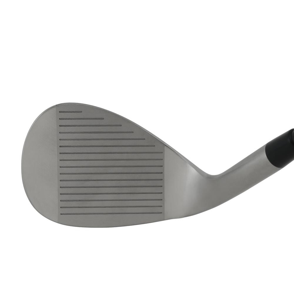SMT Durometer Wide Glide wedge head in satin finish, face view at address, showing the grooved face, leading edge and topline.