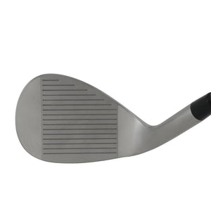 SMT Durometer Wide Glide wedge head in satin finish, face view at address, showing the grooved face, leading edge and topline.