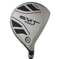SMT Indio Offset Anti-Slice fairway wood head, sole view, showing the black and silver sole with the SMT Indio markings.
