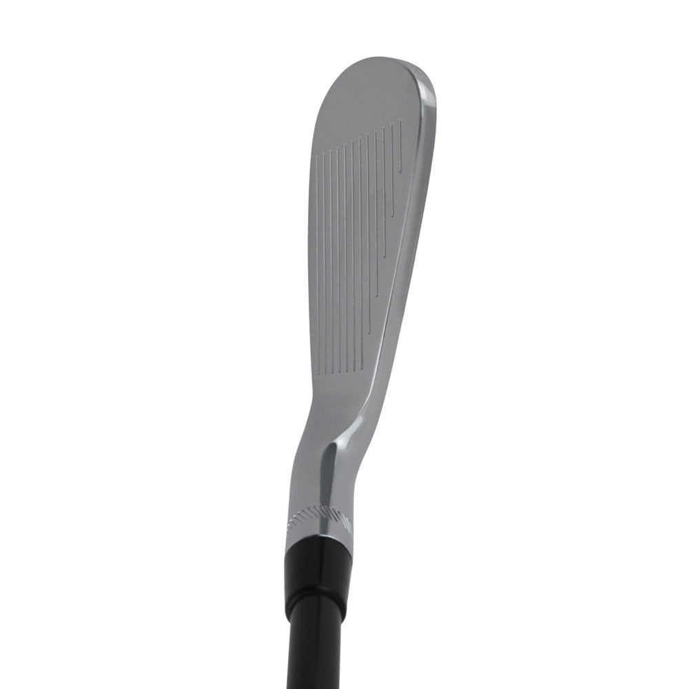 SMT MB-3 forged blade iron clubhead viewed from above at address, showing a thin chrome topline
