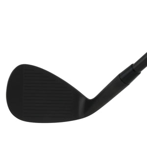 SMT Spectrum Tour CNC milled wedge head in black finish, face view at address, showing the milled face, leading edge and topline.