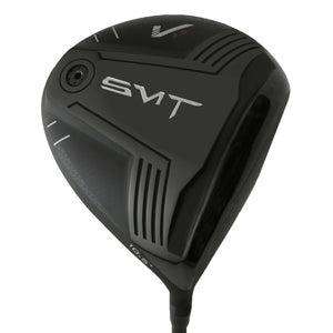 SMT V3.5 driver head, sole view, showing the black sole with the SMT badge and V-shaped channel.