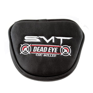 Included black SMT Dead Eye mallet headcover with red and white logo