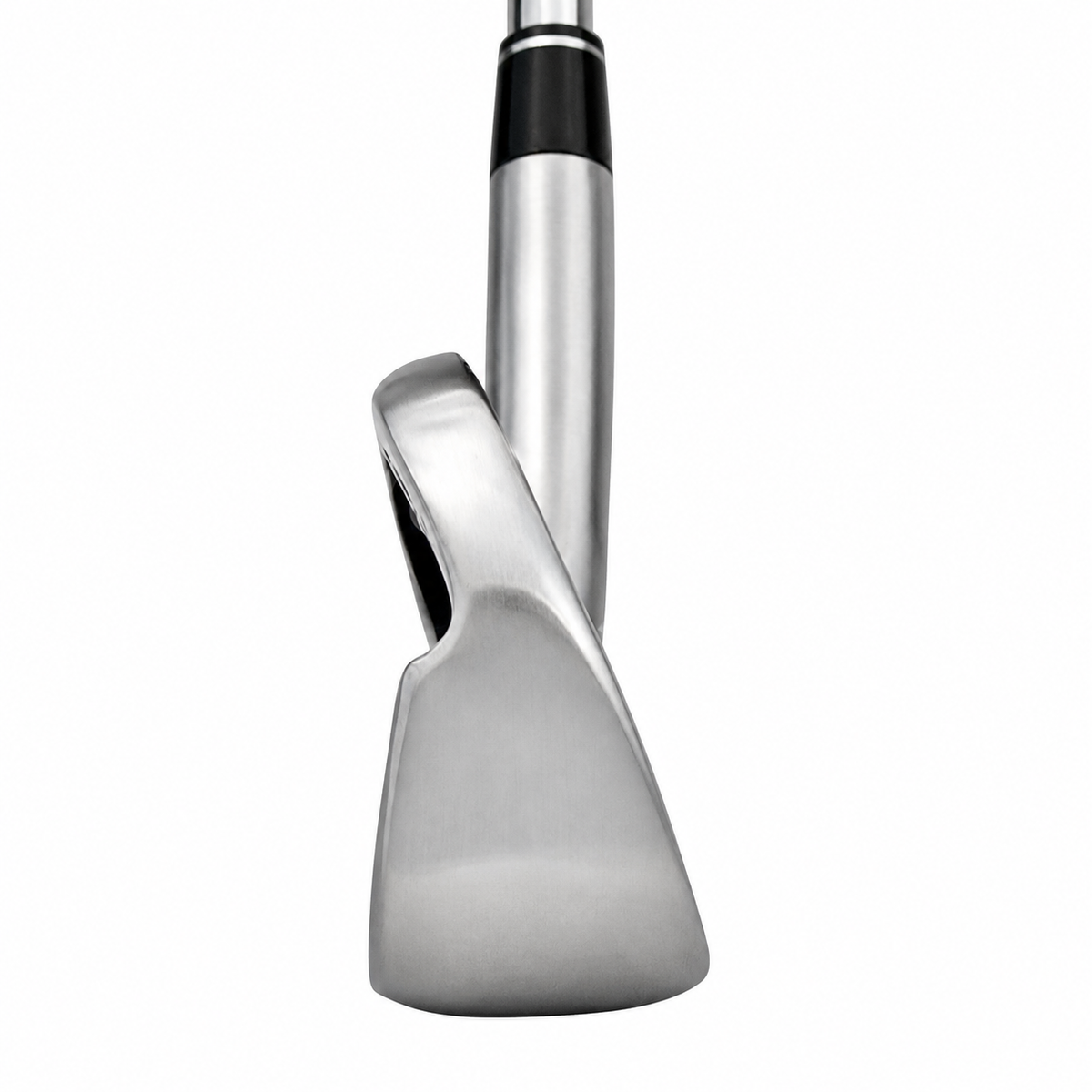 X-Force P550 iron clubhead viewed down the toe, showing the satin sole profile and topline