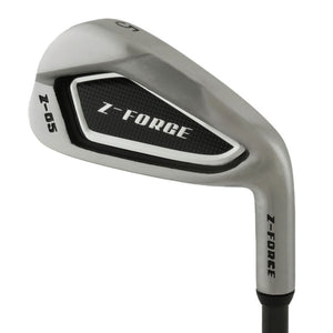 Z Force Z-65 iron clubhead viewed from behind, with a satin cavity back carrying Z-Force and Z-65 branding