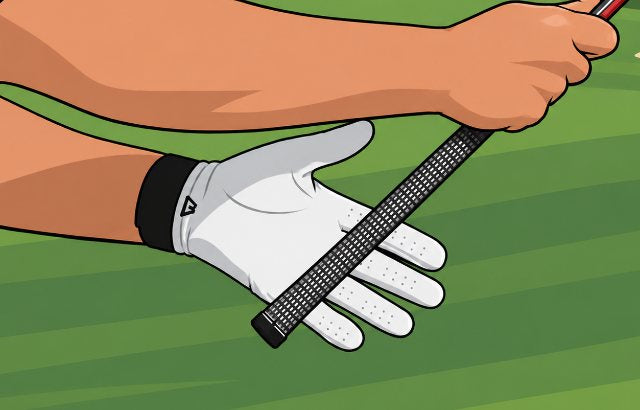 The grip lying across the base of the fingers